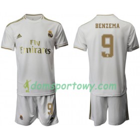 Koszulka Real Madryt Karim Benzema 9 Dziecięcy Domowe Koszulki Piłkarskie 2019-2020 Krótki Rękaw